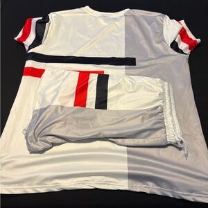 Stylish White and Gray Athletic Set